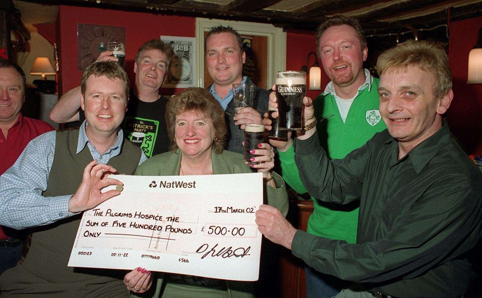St Patrick's Day fundraising in March 2002