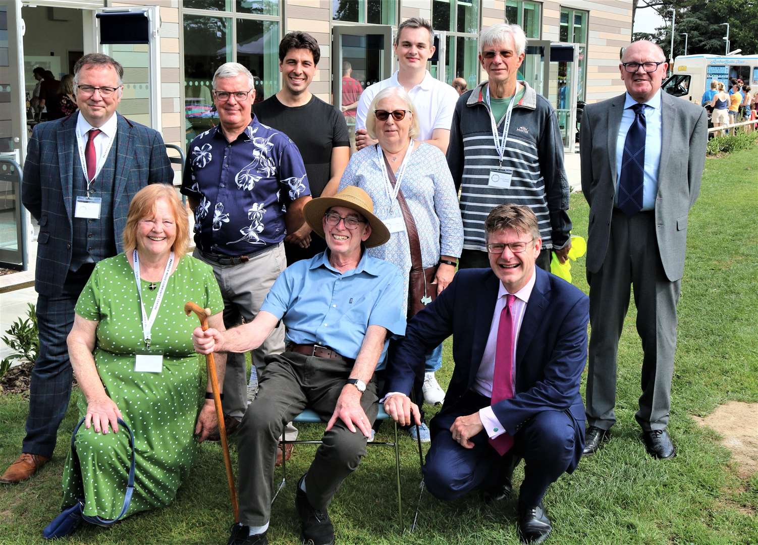 Greg Clark and town councillors Pic Simon Reay