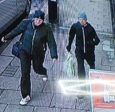 Police released a CCTV image of missing Gillingham couple Louis Bond and Rebecca Smallcalder, pictured here in Chatham. Picture: Kent Police