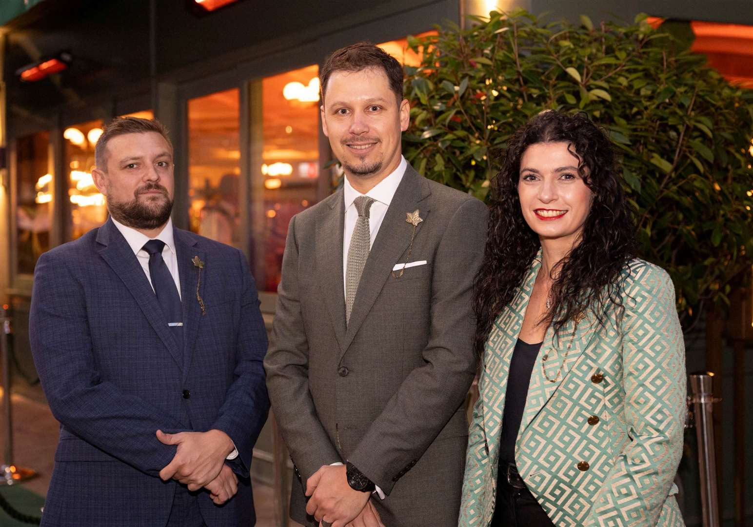 Assistant general manager Jacob Clark, general manager Diogo Bolan and Bertina Costa da Silva. Picture: The Ivy Canterbury