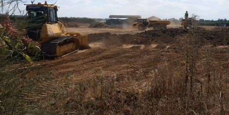 Dust being kicked up on the St Modwen site