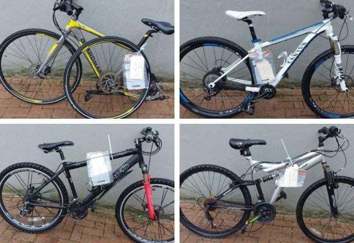 Four bikes were recovered by police officers from a property in St Albans Close, Gillingham. Picture: Kent Police