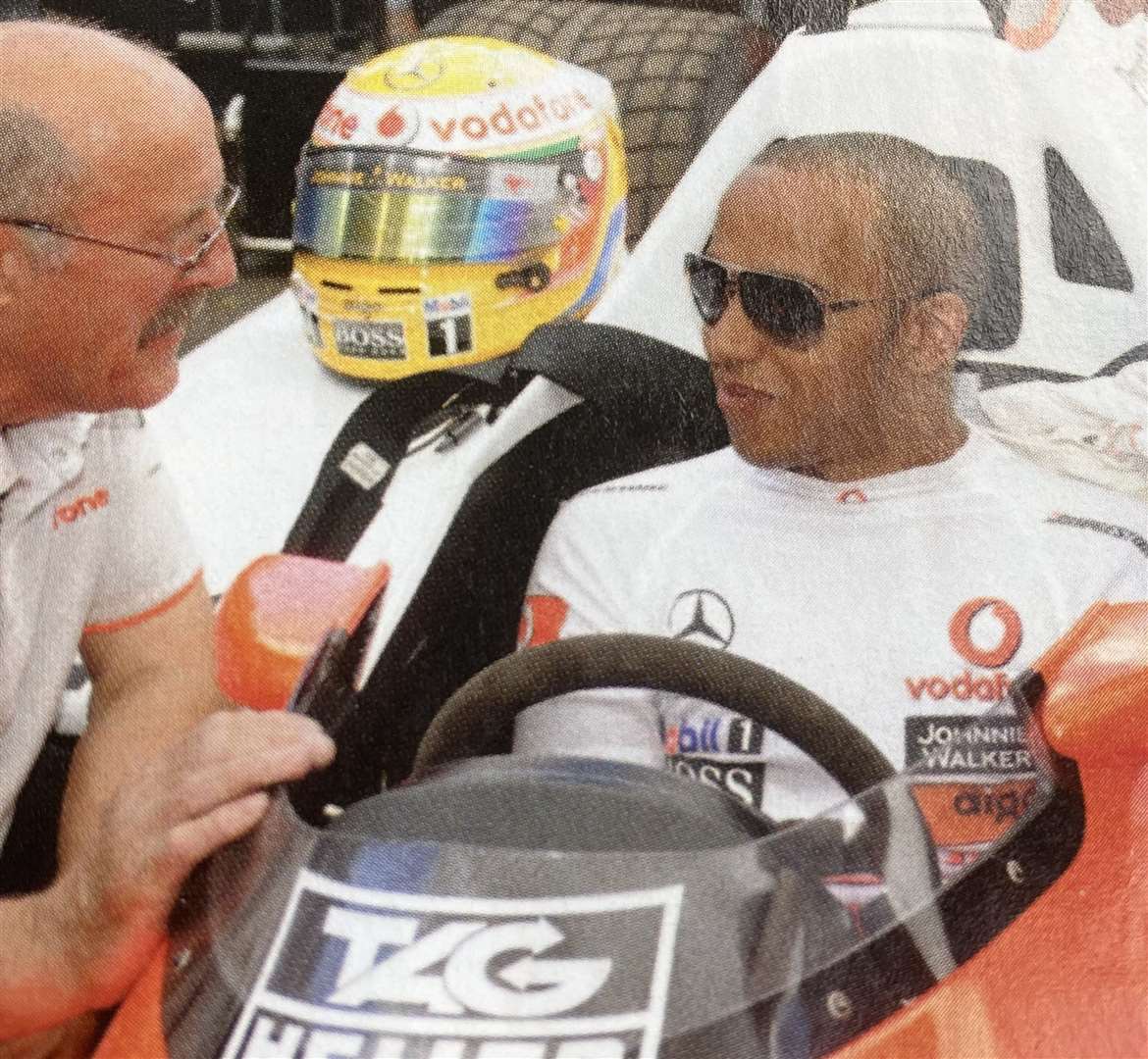 Winning team: Lewis Hamilton and Ron Pellatt