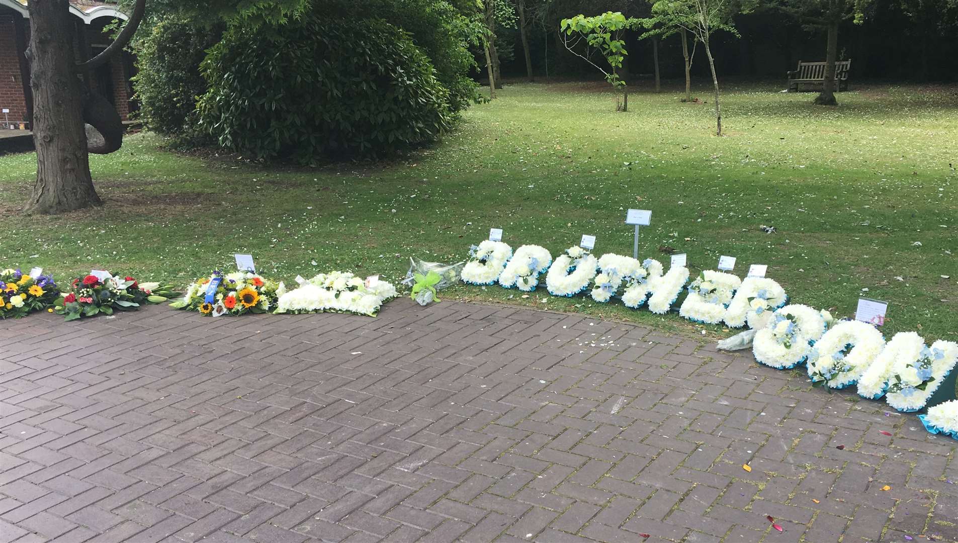 The funeral for Ben Stone in Thanet Crematorium, Margate