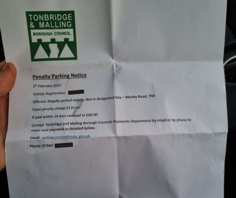 Bogus Parking Ticket Issued In Morley Road Tonbridge