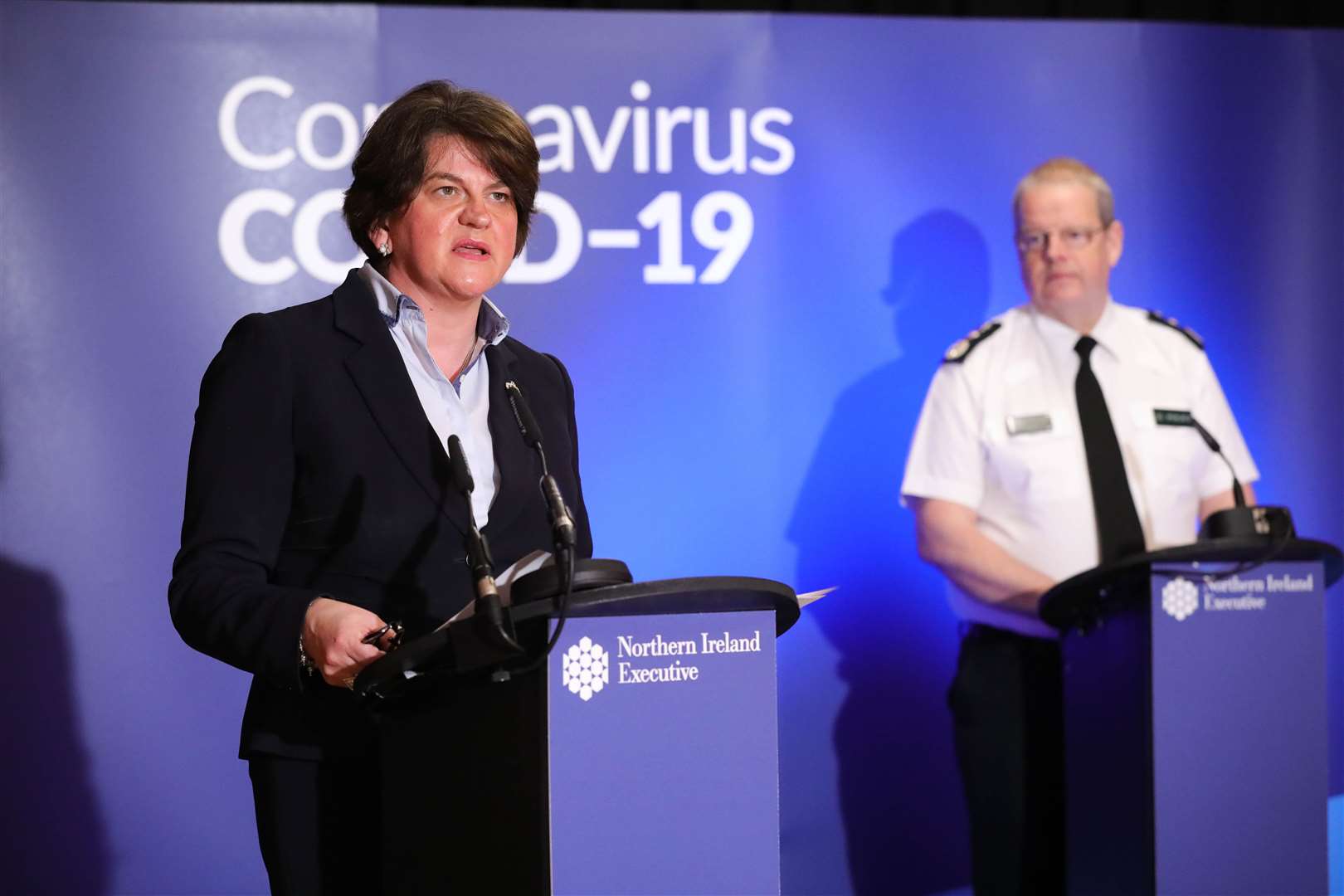 First Minister Arlene Foster has demanded the resignation of PSNI Chief Constable Simon Byrne (Press Eye/PA)