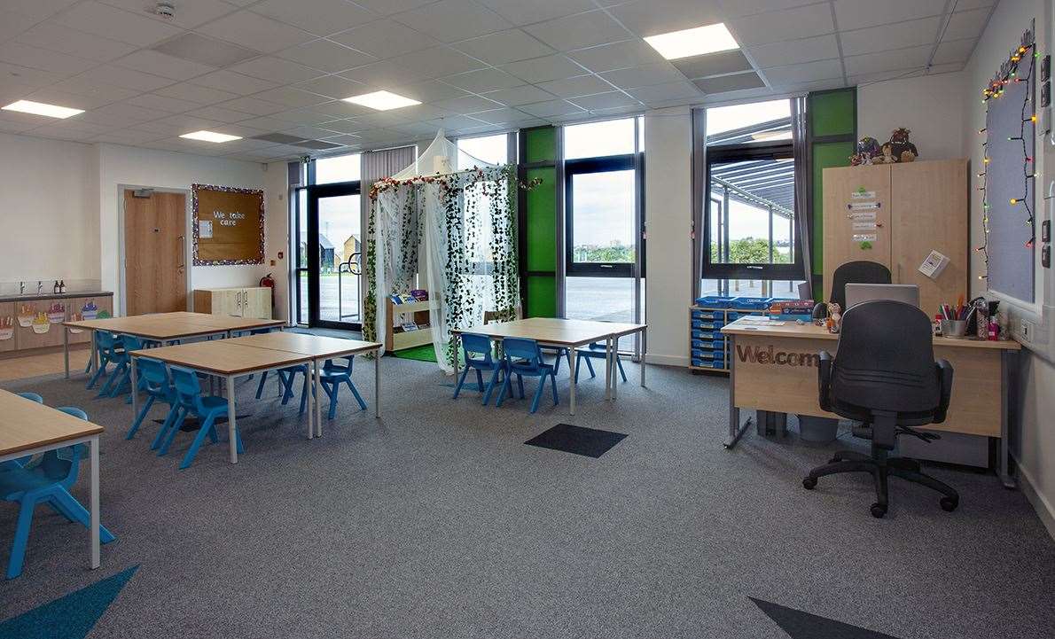 A class room at the new Springhead Primary School near Ebbsfleet Garden City