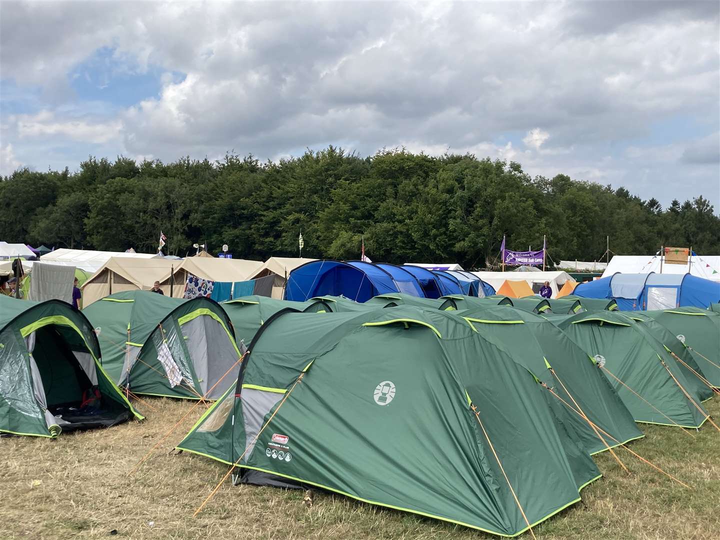 Tents everywhere at Detling showground for the Kent International Jamboree