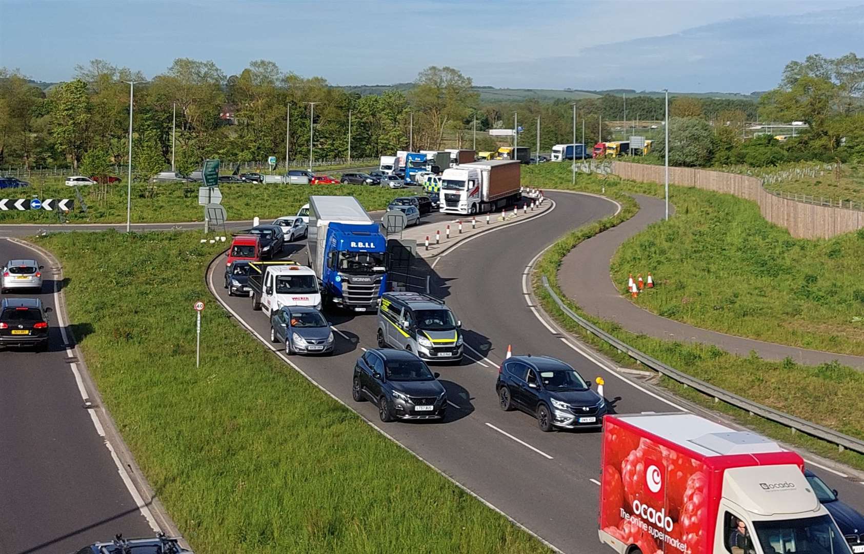 Long delays on the A2070 on Tuesday