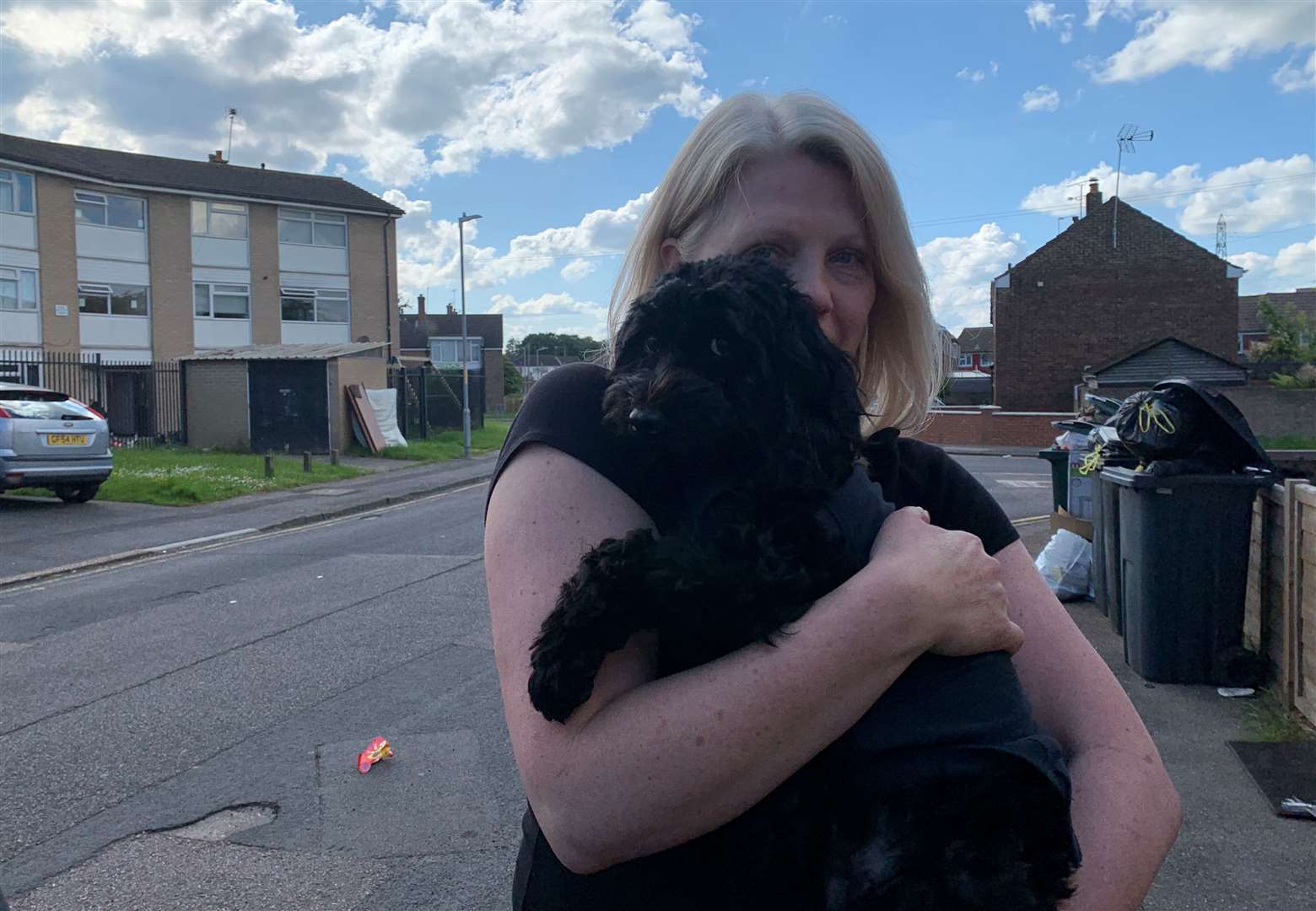 Sue Hambley's cockapoo was attacked by a dog believed to be an XL bully in Arlington, Ashford