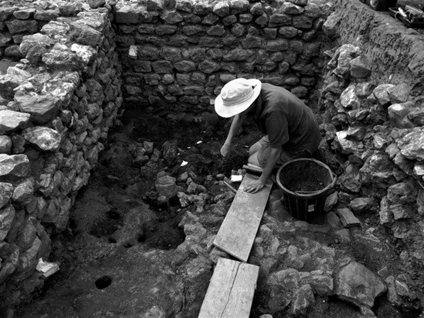 Starting work on the East Farleigh dig which went on for many years