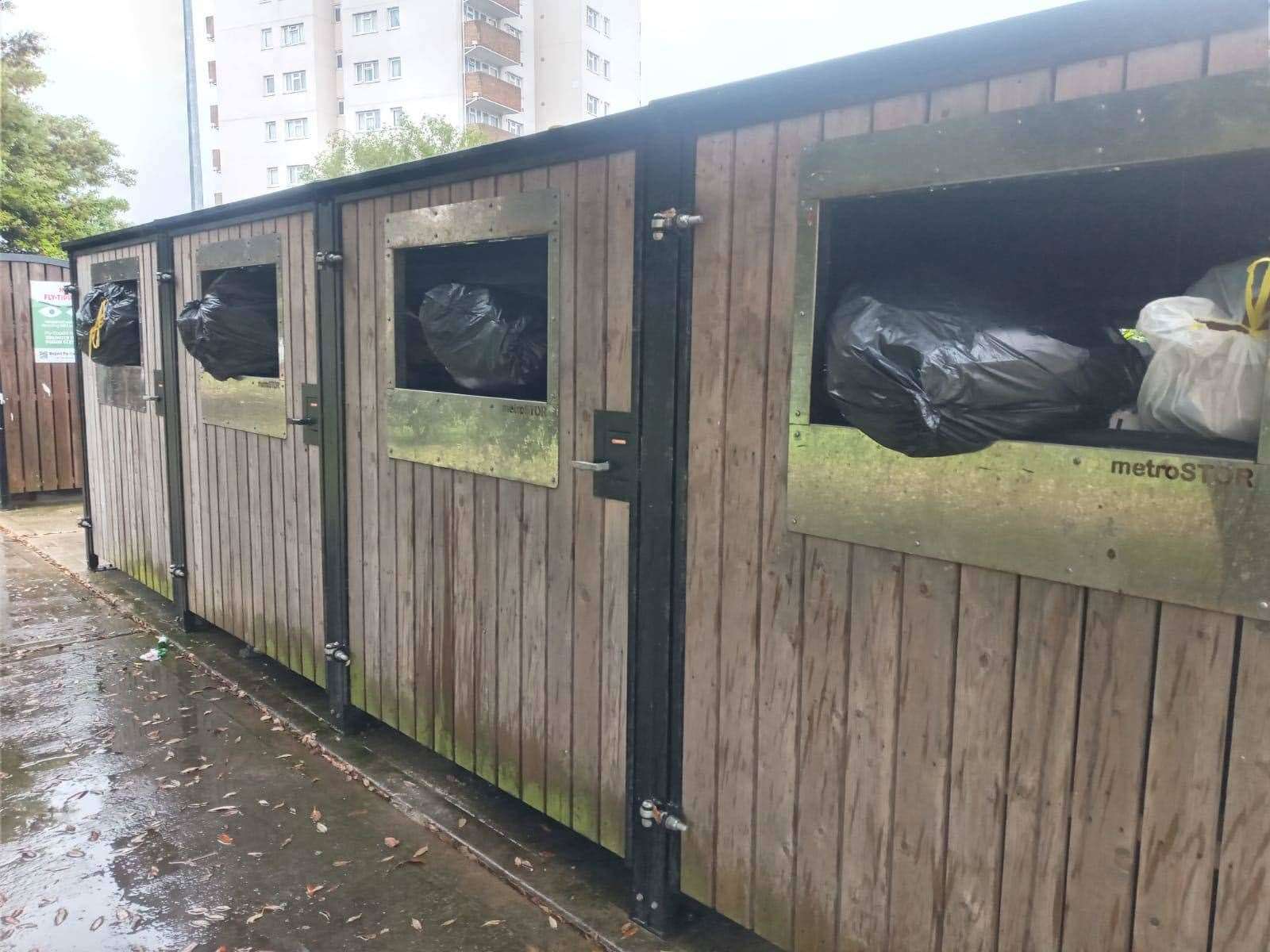 Liam Blackwell says the bin sheds at Elizabeth Court in Herne Bay quickly fill up with rubbish