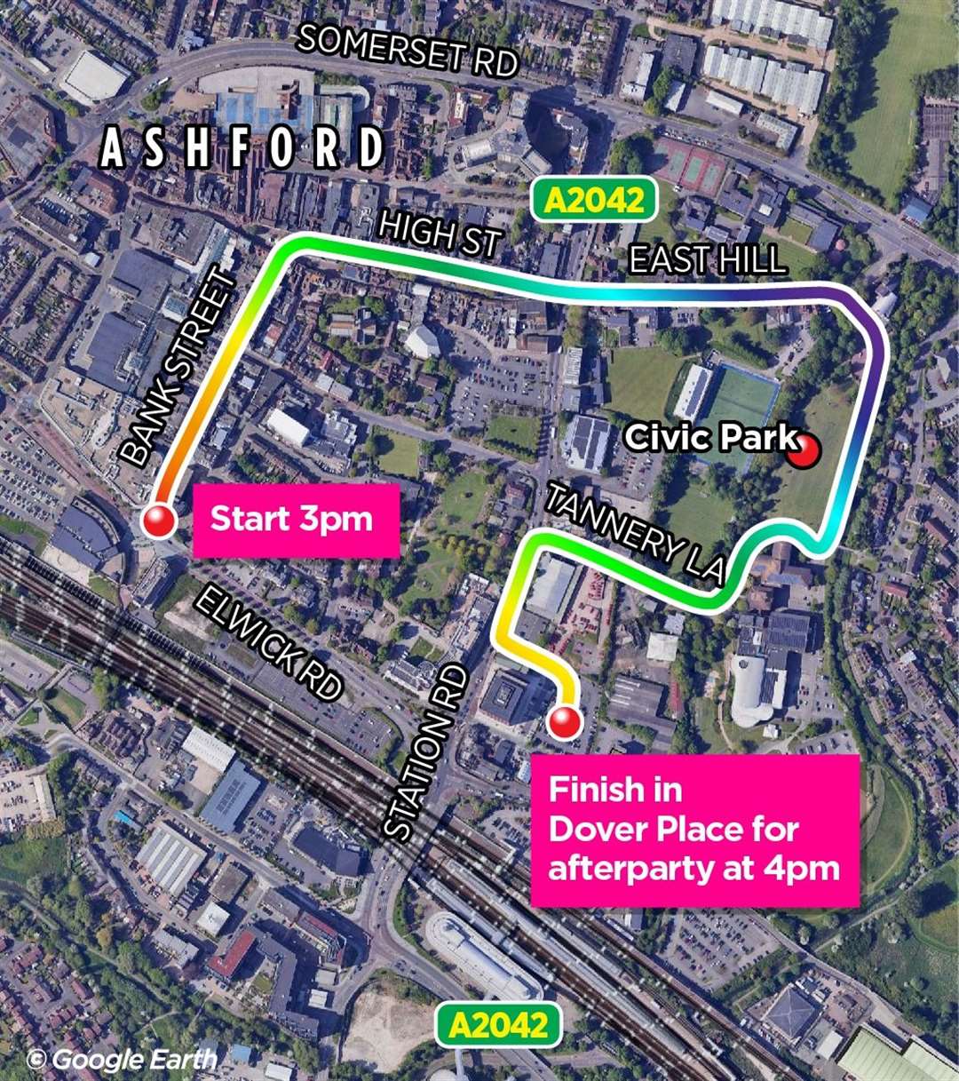 The Ashford Pride parade starts at 3pm in Bank Street. Picture: KMG