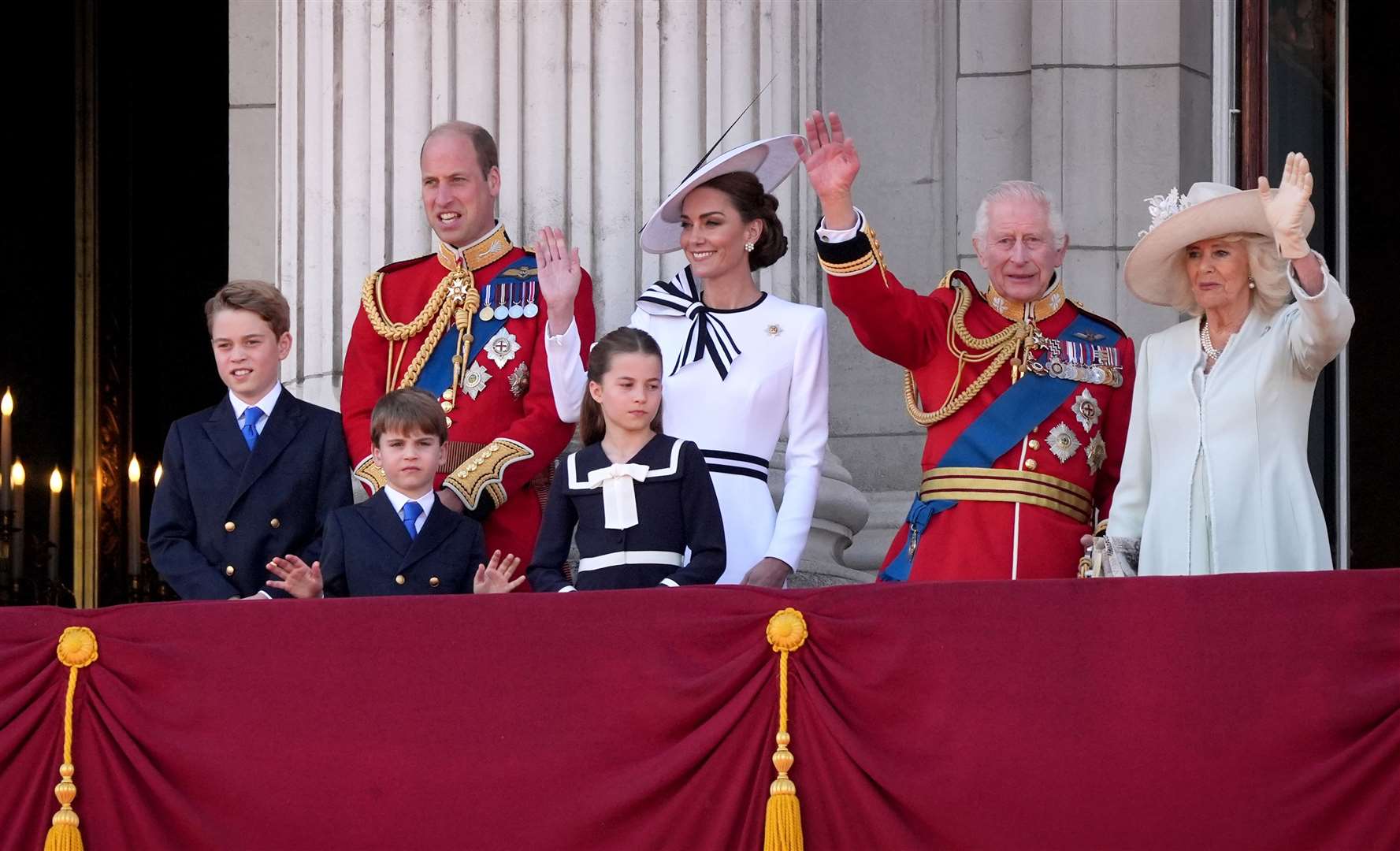 The King and the royal family during his official birthday celebrations in June (Gareth Fuller/PA)