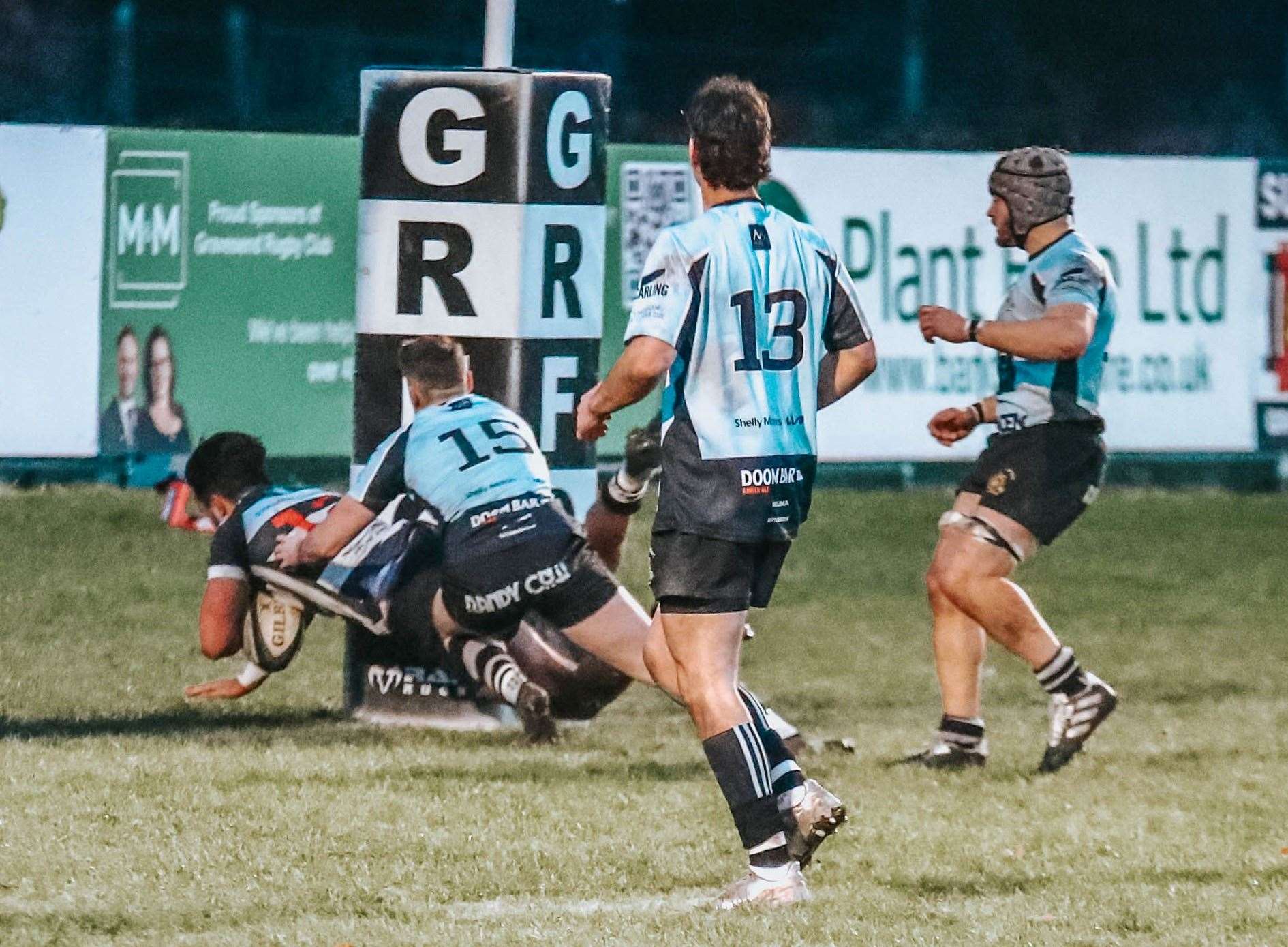 Gravesend's Zac Filmer was among the tries against Sutton & Epsom. Picture: JP_PhotographerUK