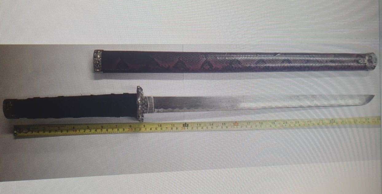 A sword was recovered from Dartford Railway Station. Photo: @BTPKent