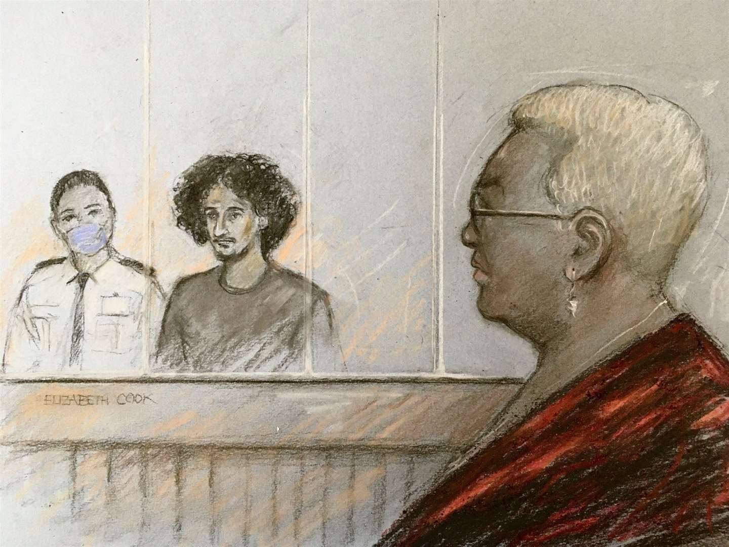 Mina Smallman looking on as Danyal Hussein appears in the dock at the Old Bailey (Elizabeth Cook/PA)