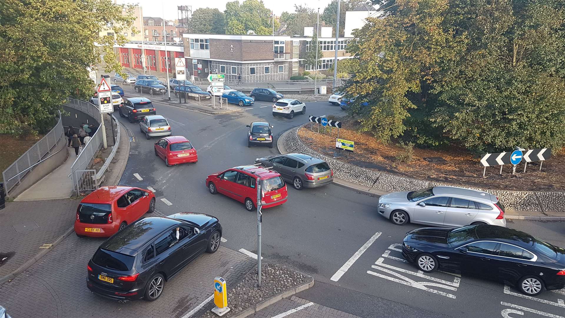 Arteries onto the ring-road get clogged up at peak hours