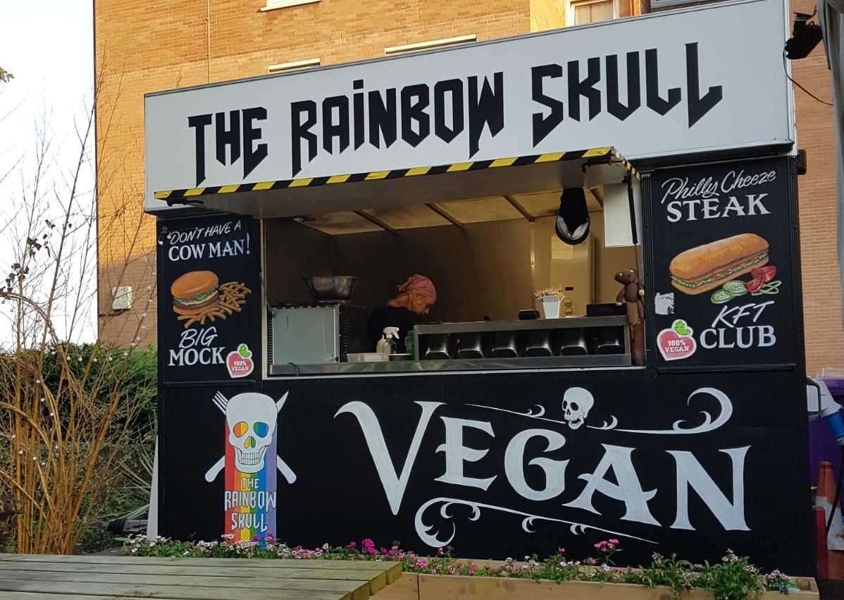 The Rainbow Skull vegan grill