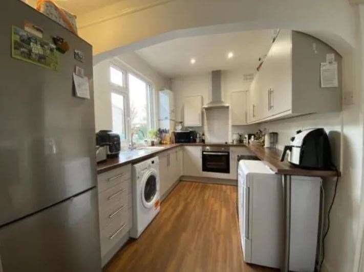 The kitchen area inside the Wayville Road property in Dartford. Picture: Zoopla