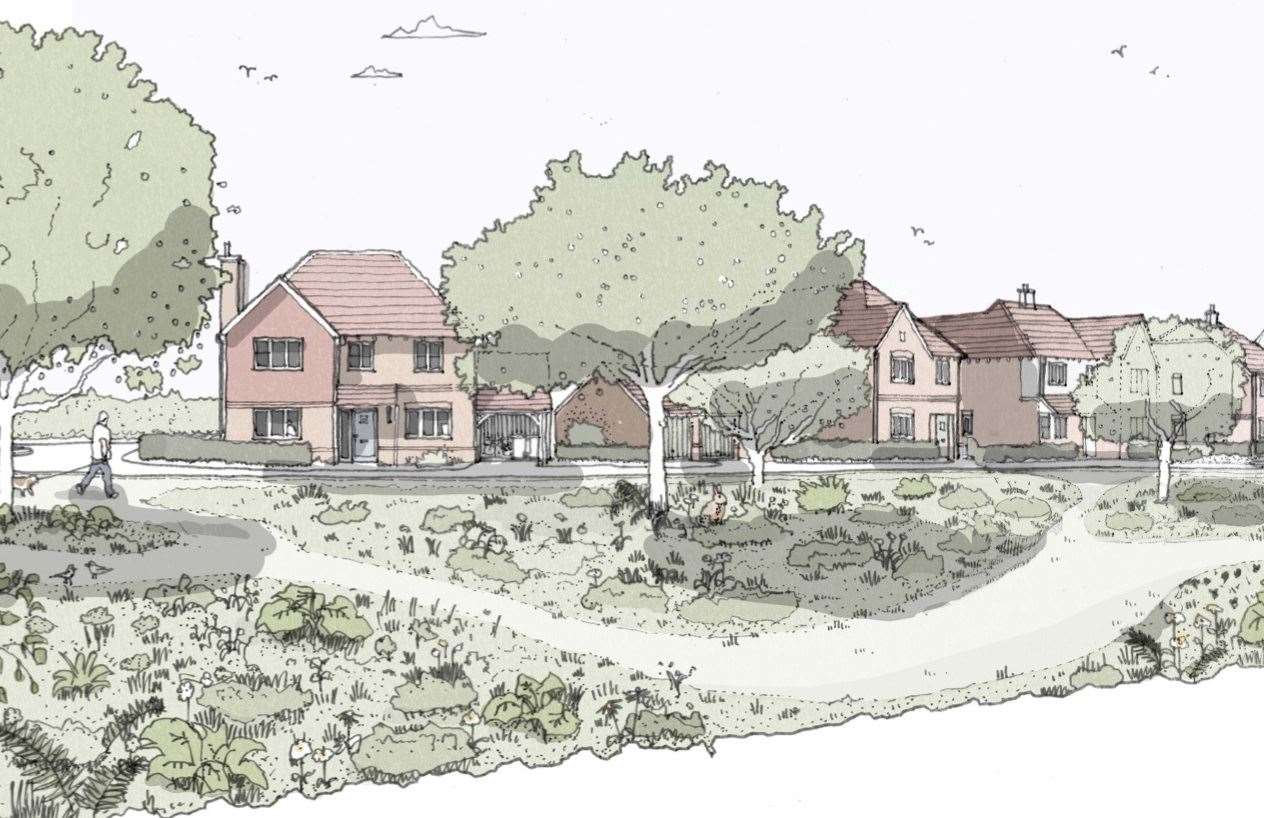 An artist's impression of what the properties would look like. Picture: Swale Council/TaylorHare Architects