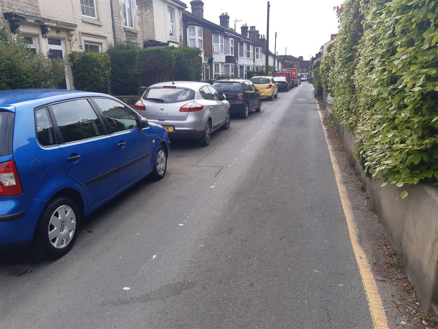 Parking in the street is difficult in Bower Place, Fant