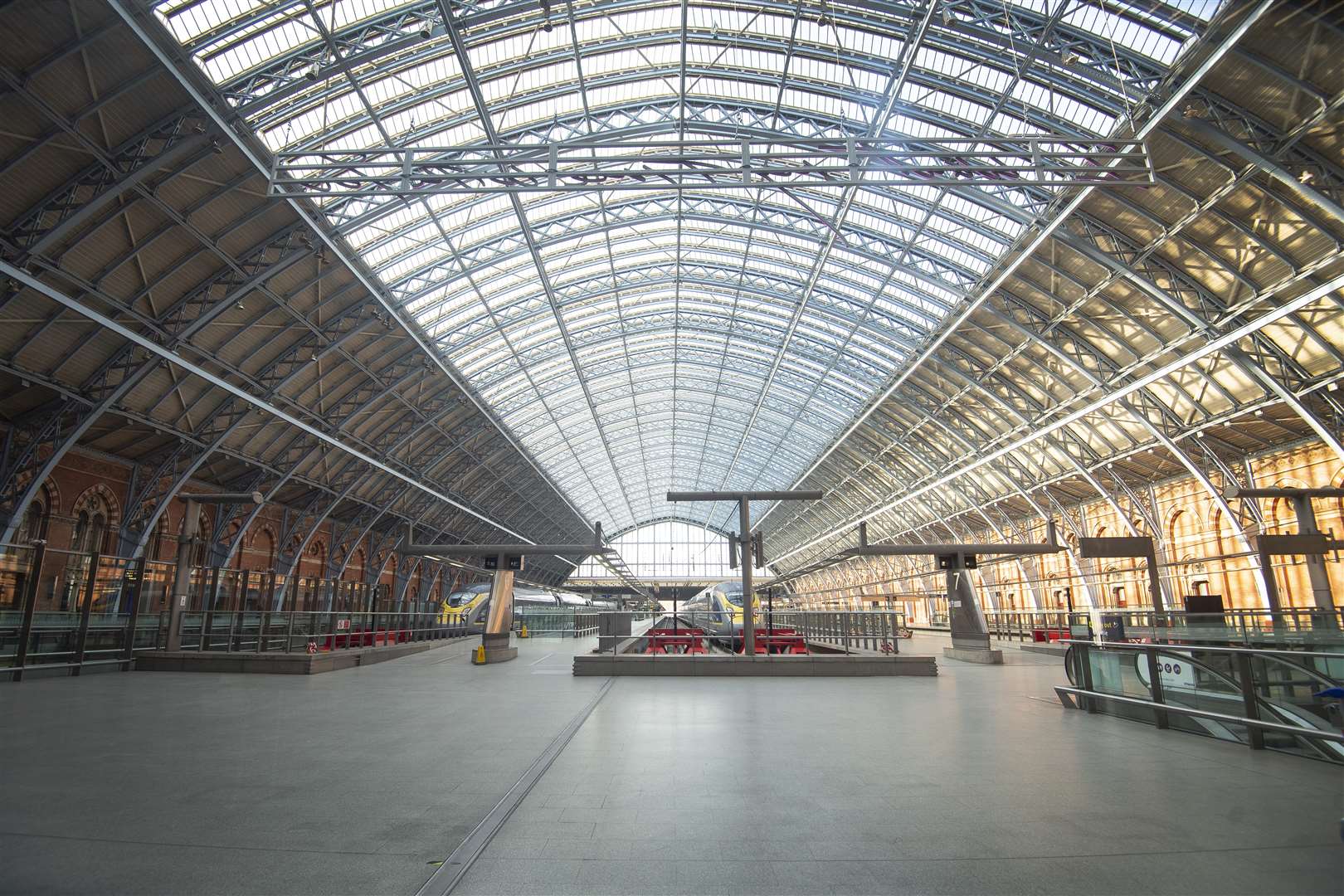 A very quiet London St Pancras International railway station (Victoria Jones/PA)