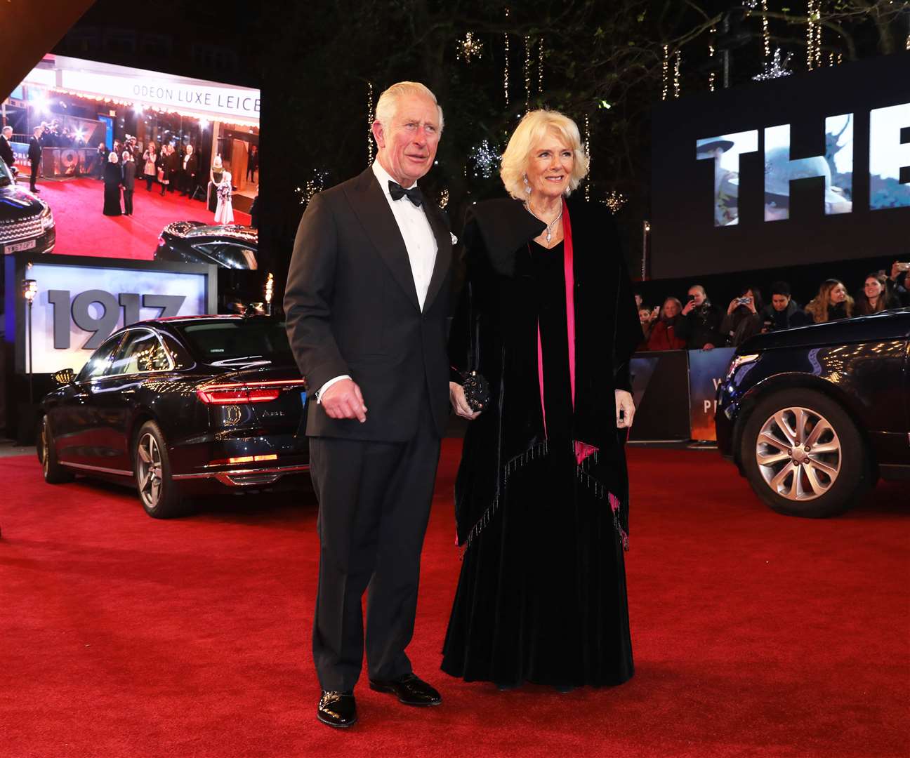 Charles and Camilla at the Royal Film Performance of 1917 at the Odeon Luxe in Leicester Square in 2019 (Isabel Infantes/PA)