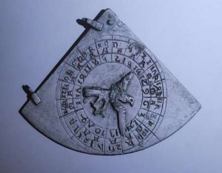 The 700-year old astrolabe quadrant found in Canterbury. Picture: Chris Davey