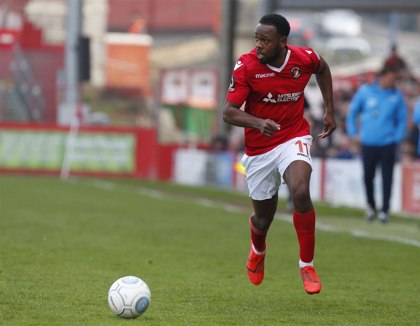 Myles Weston in action for Ebbsfleet United Picture: Andy Jones