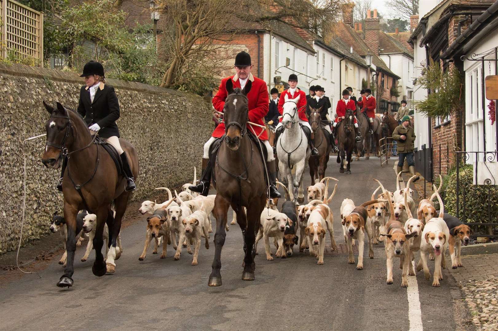 Hunters have abandoned their tradition of meeting in the village square.