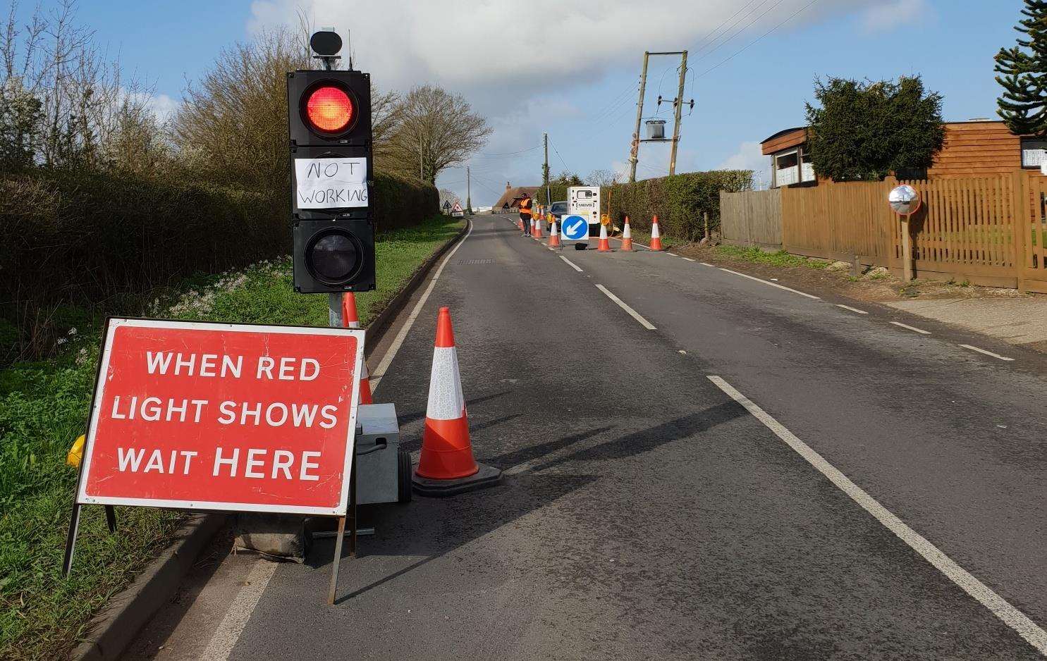 The faulty traffic lights