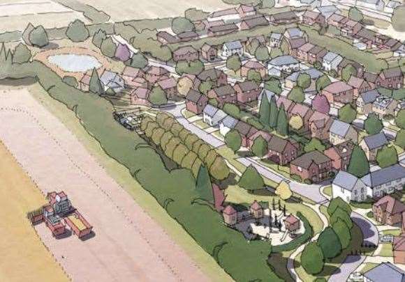 A drawing showing what the development in Minster near Ramsgate would look like. Picture: CSA Architects