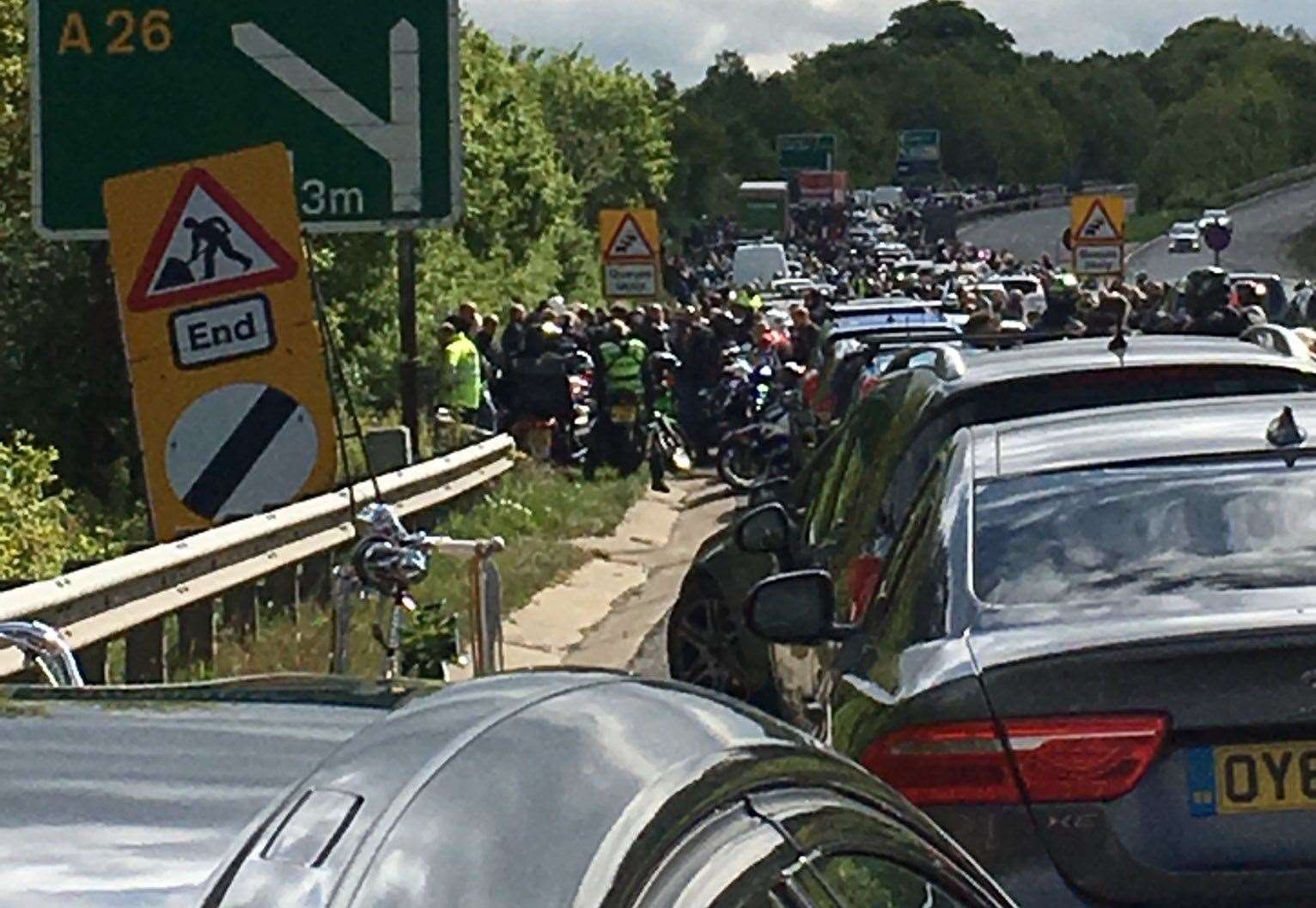 A21 closed after motorcycle crash near Tonbridge