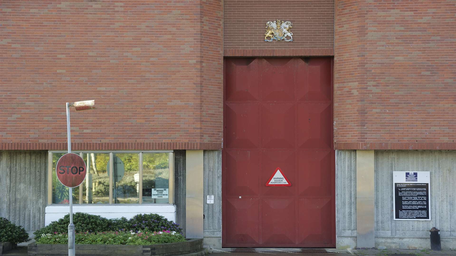 The entrance to Swaleside prison