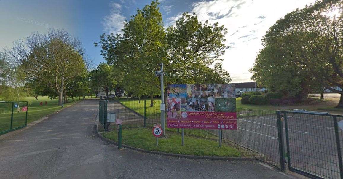 Protesters have been spotted at St George's CoE secondary school. Picture: Google Street View