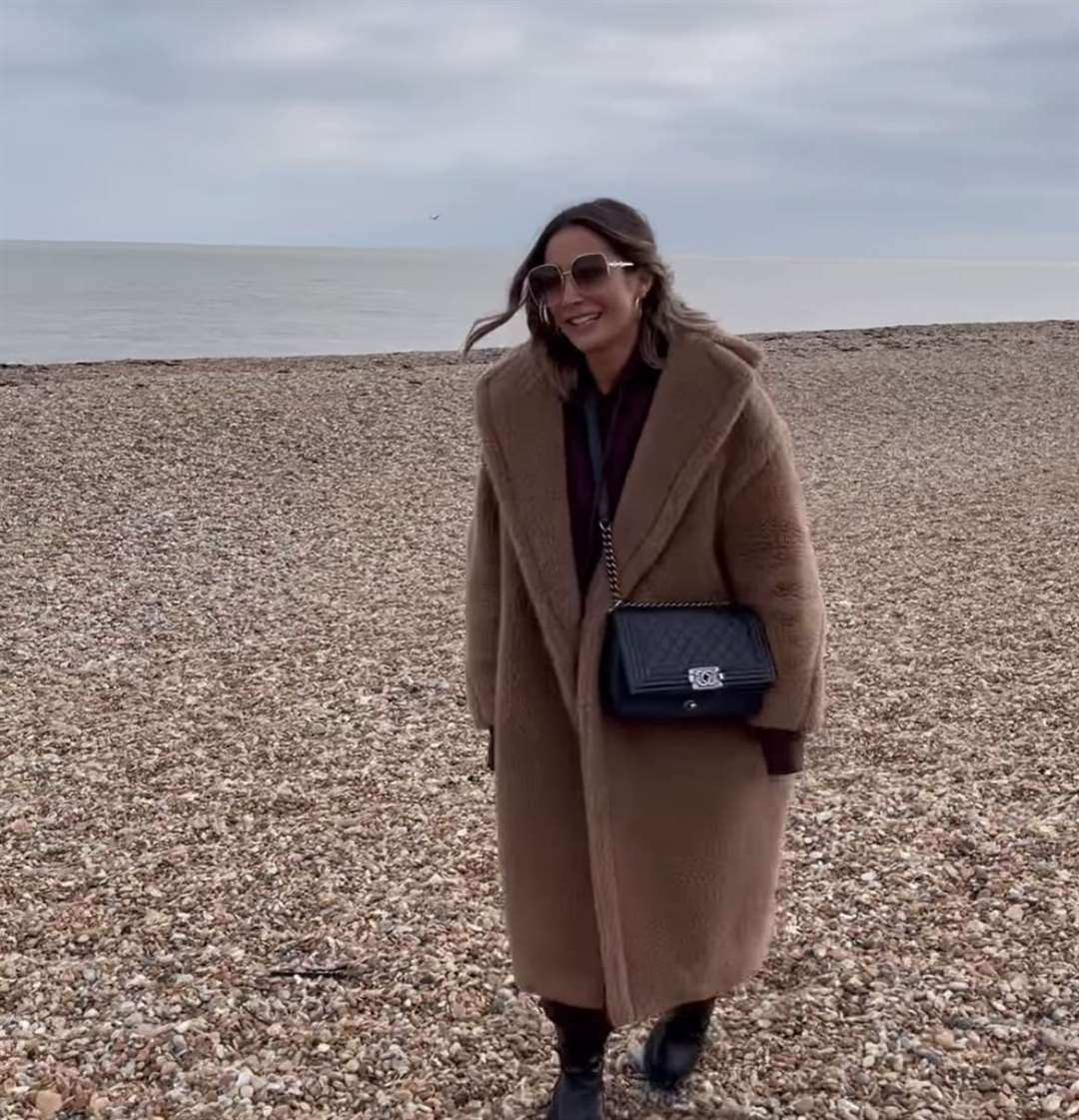 Mrs Bridge on the beach at Kingsdown