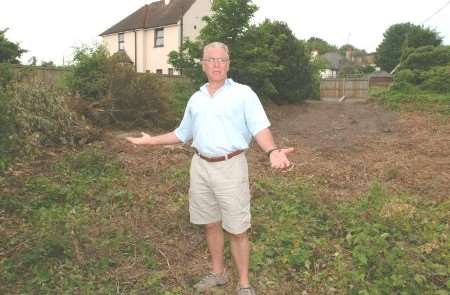 ANGRY: Nigel Blundell is dismayed by the damage caused to the open land. Picture: TERRY SCOTT