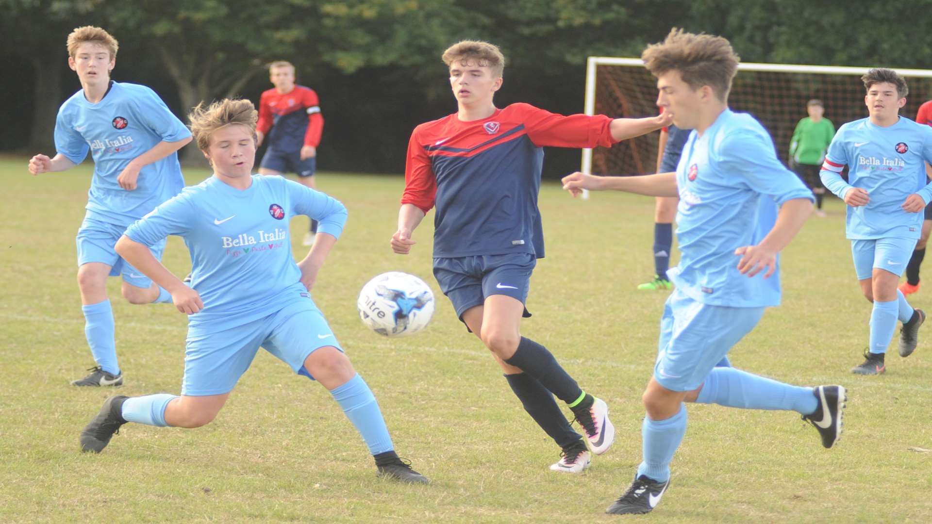 Rainham Kenilworth and Hempstead Valley under-16s battle for the points in Division 1 Picture: Steve Crispe