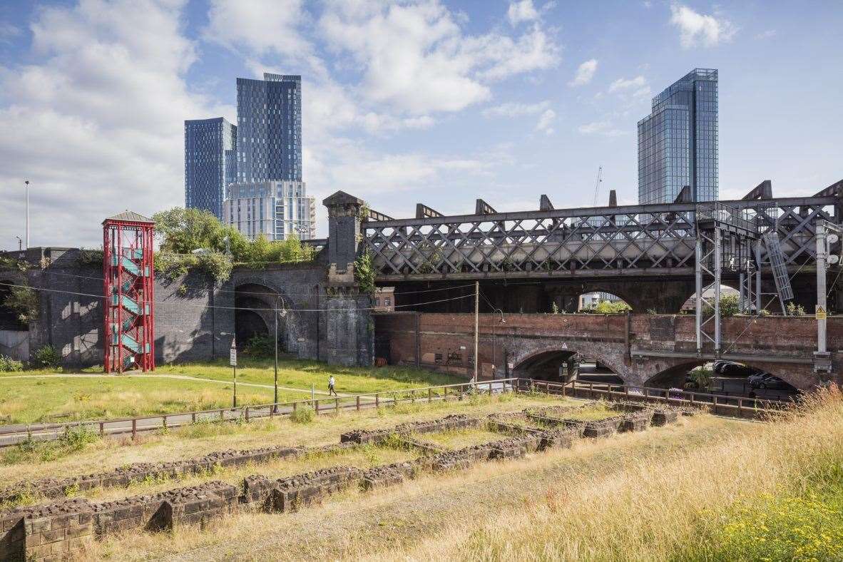 Plans to transform Castlefield Viaduct into a green oasis (James Dobson and National Trust Images/PA)