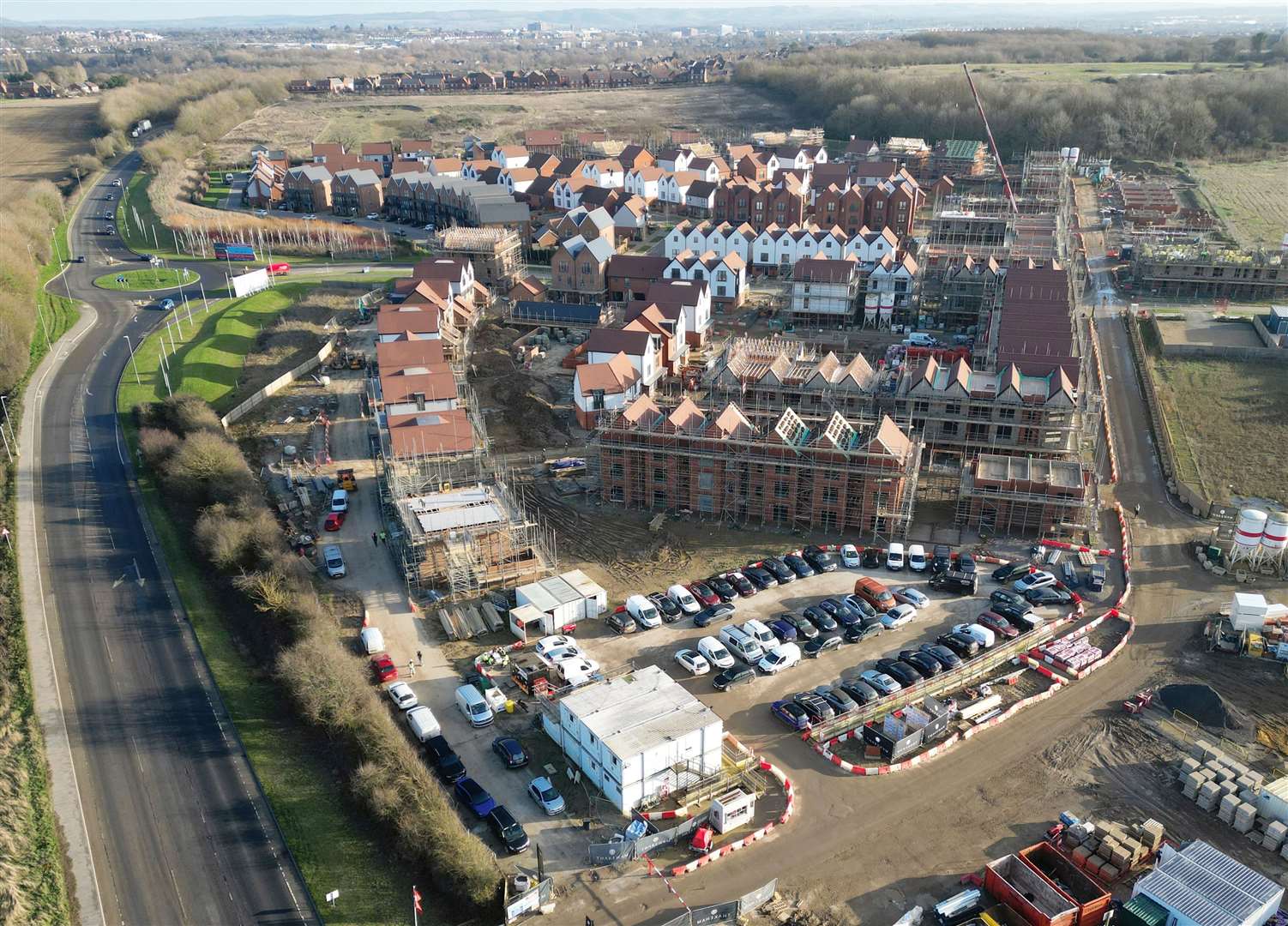 Scores of homes are already being built in the area - including the 5,750-home Chilmington Green development. Picture: Barry Goodwin