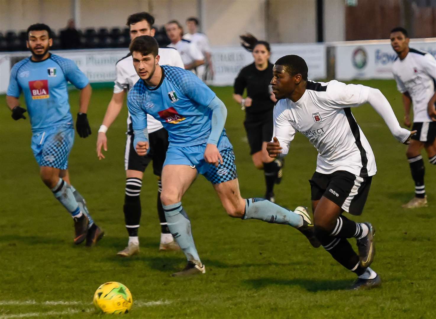 Faversham (white) take on Cray Valley last season. Picture: Alan Langley (42286424)