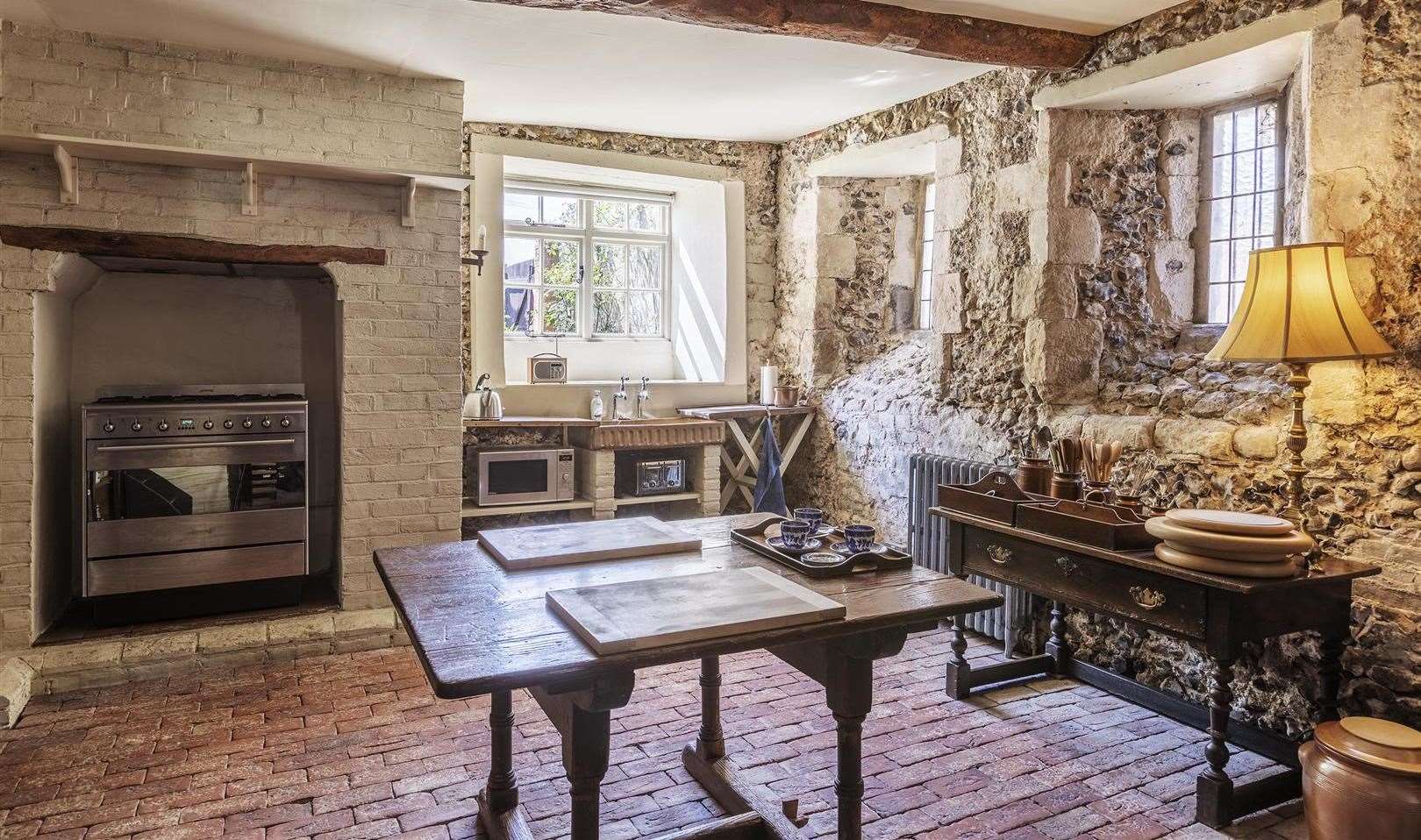 Where the kitchen now stands is the original part of this Grade II-listed building. Picture: Saxon Shore