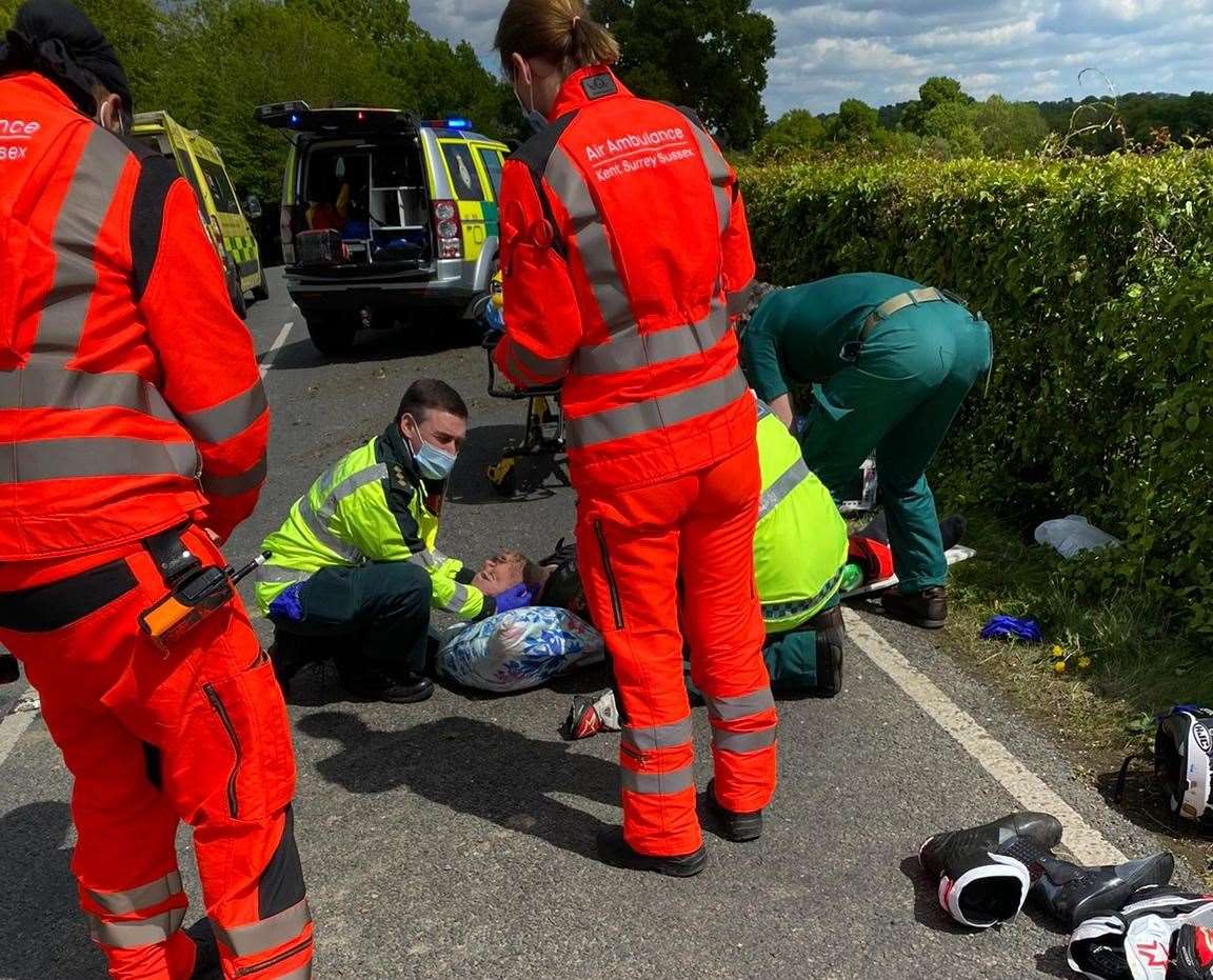 David Matthew's was knocked off his bike in Lamberhurst Road