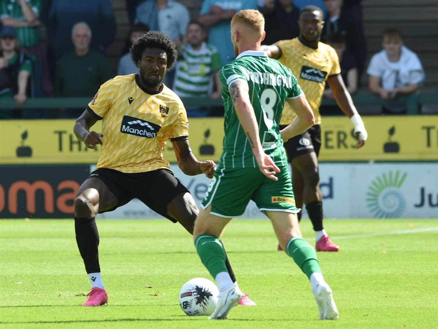 Devonte Aransibia was Maidstone’s first summer signing, joining from Tonbridge. Picture: Steve Terrell