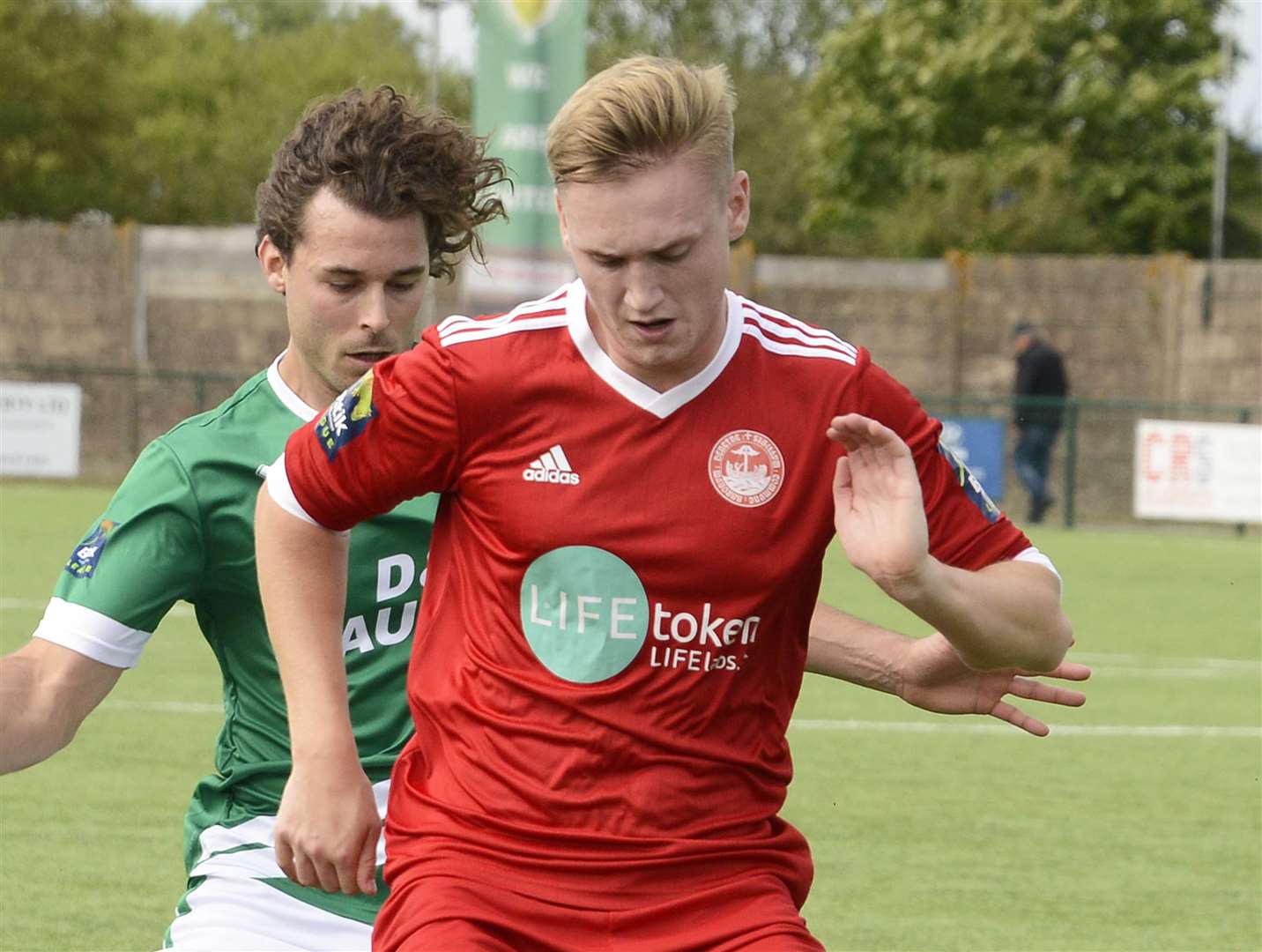 Mitchell Dickenson in action for Hythe Picture: Paul Amos