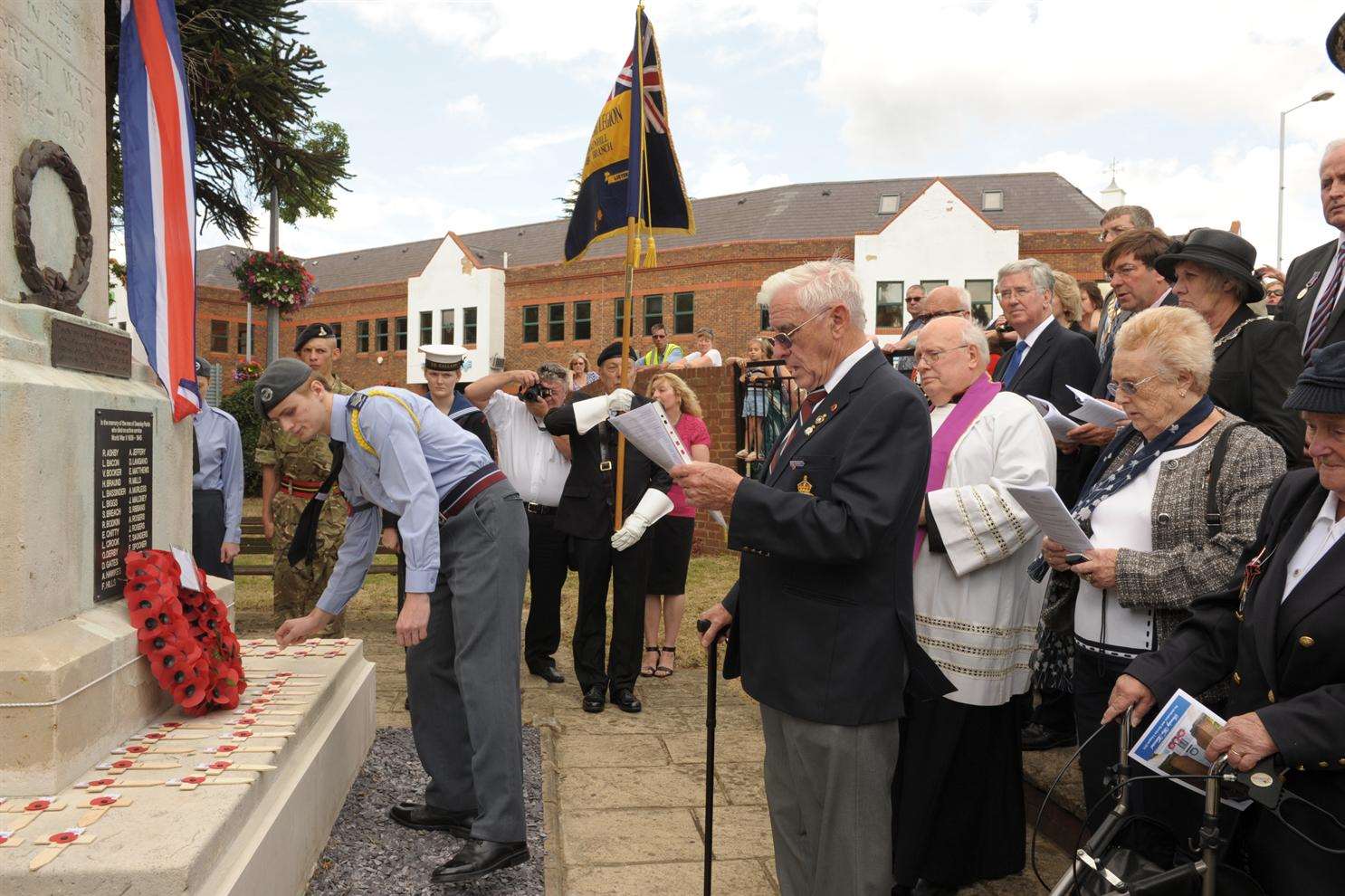 Rededication of the war memorial.