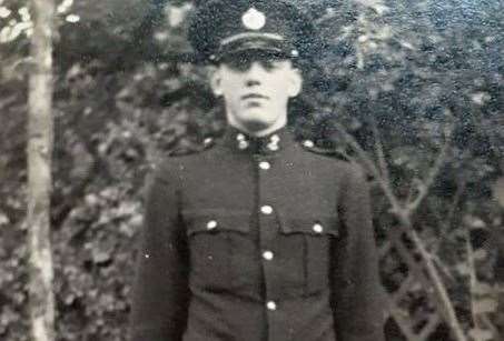 Stan Tebbutt in his dress uniform shortly before the outbreak of the Second World War