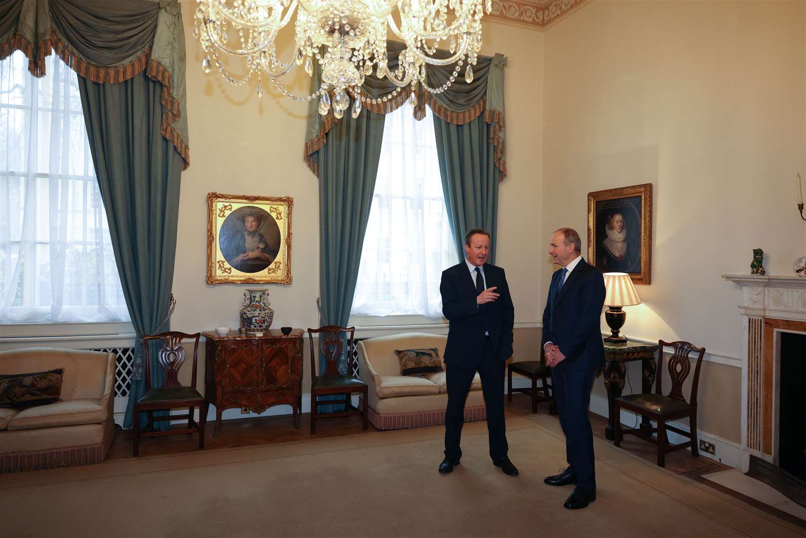 Foreign Secretary Lord David Cameron and Micheal Martin met on Wednesday in London (Adrian Dennis/PA)