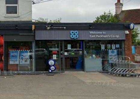 He broke into the Co-op in Pound Lane, East Peckham, Tonbridge